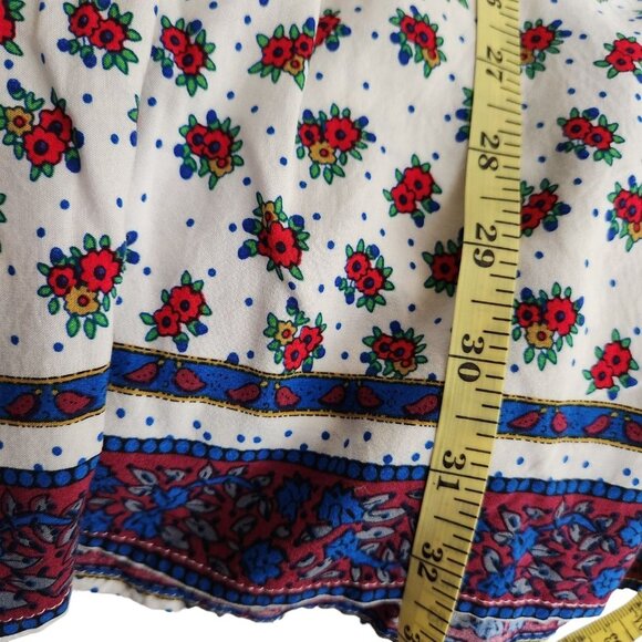 Altar'd State Women's XS Dress Floral White‎ Blue Flowy Statement Sleeves Boho - Picture 6 of 12